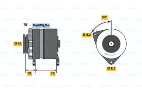 BOSCH 0986037460 - ALTERNADOR