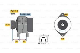 BOSCH 0986037561 - ALTERNADOR