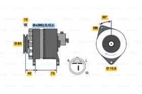 BOSCH 0986037811 - ALTERNADOR