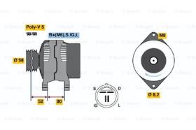 BOSCH 0986038481 - ALTERNADOR