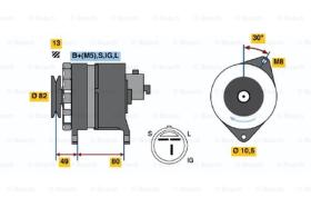 BOSCH 0986038491 - ALTERNADOR