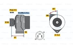 BOSCH 0986038591 - ALTERNADOR