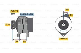 BOSCH 0986038801 - ALTERNADOR