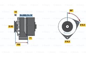 BOSCH 0986039120 - ALTERNADOR