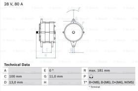 BOSCH 0986039260 - ALTERNADOR