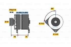 BOSCH 0986039630 - ALTERNADOR