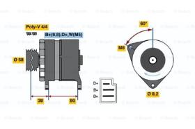 BOSCH 0986039711 - ALTERNADOR