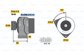 BOSCH 0986039730 - ALTERNADOR