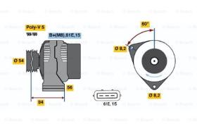 BOSCH 0986039831 - ALTERNADOR