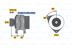 BOSCH 0986039891 - ALTERNADOR