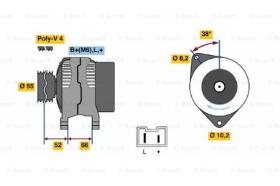 BOSCH 0986039991 - ALTERNADOR