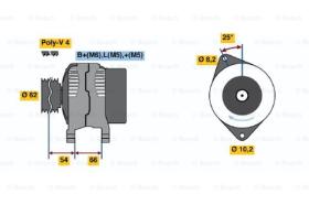 BOSCH 0986040011 - ALTERNADOR