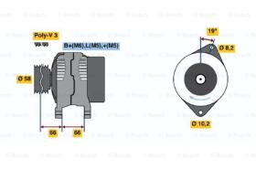 BOSCH 0986040111 - ALTERNADOR