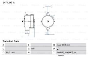 BOSCH 0986040280 - ALTERNADOR