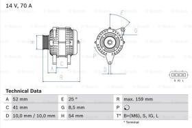 BOSCH 0986040471 - ALTERNADOR