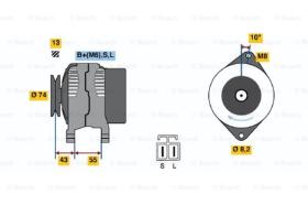 BOSCH 0986040481 - ALTERNADOR