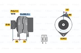 BOSCH 0986040511 - ALTERNADOR