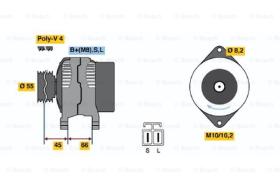 BOSCH 0986040541 - ALTERNADOR