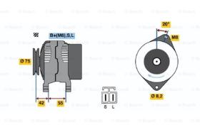 BOSCH 0986040551 - ALTERNADOR