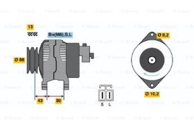 BOSCH 0986040561 - ALTERNADOR