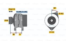 BOSCH 0986040651 - ALTERNADOR