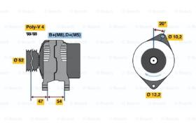 BOSCH 0986040661 - ALTERNADOR