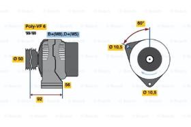 BOSCH 0986040800 - ALTERNADOR