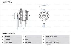 BOSCH 0986040850 - ALTERNADOR