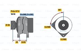 BOSCH 0986041000 - ALTERNADOR