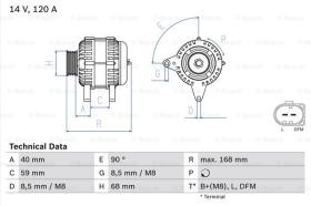 BOSCH 0986041140 - ALTERNADOR