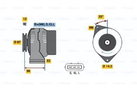 BOSCH 0986041180 - ALTERNADOR