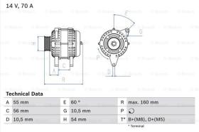 BOSCH 0986041240 - ALTERNADOR