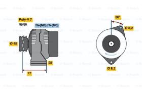 BOSCH 0986041361 - ALTERNADOR