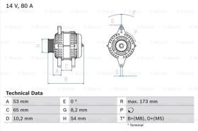 BOSCH 0986041381 - ALTERNADOR