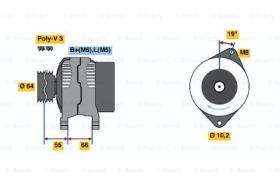 BOSCH 0986041411 - ALTERNADOR