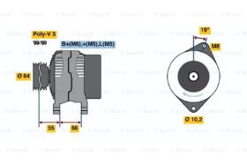 BOSCH 0986041421 - ALTERNADOR