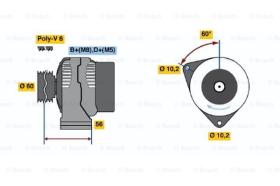 BOSCH 0986041471 - ALTERNADOR