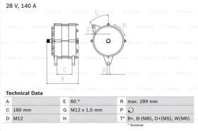 BOSCH 0986041640 - ALTERNADOR