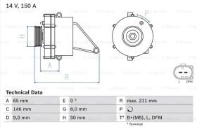 BOSCH 0986041760 - ALTERNADOR