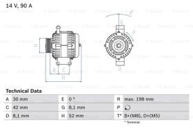 BOSCH 0986041800 - ALTERNADOR