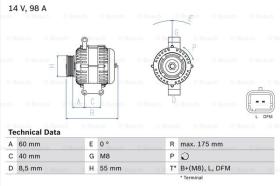 BOSCH 0986041850 - ALTERNADOR