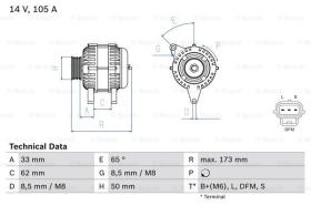 BOSCH 0986041950 - ALTERNADOR