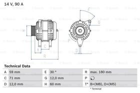 BOSCH 0986042000 - ALTERNADOR