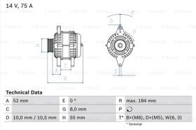 BOSCH 0986042031 - ALTERNADOR