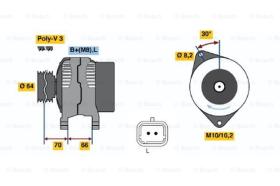 BOSCH 0986042101 - ALTERNADOR