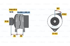 BOSCH 0986042141 - ALTERNADOR