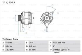 BOSCH 0986042201 - ALTERNADOR