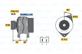 BOSCH 0986042231 - ALTERNADOR