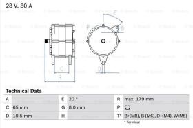 BOSCH 0986042350 - ALTERNADOR