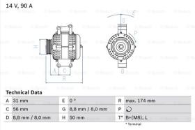 BOSCH 0986042530 - ALTERNADOR